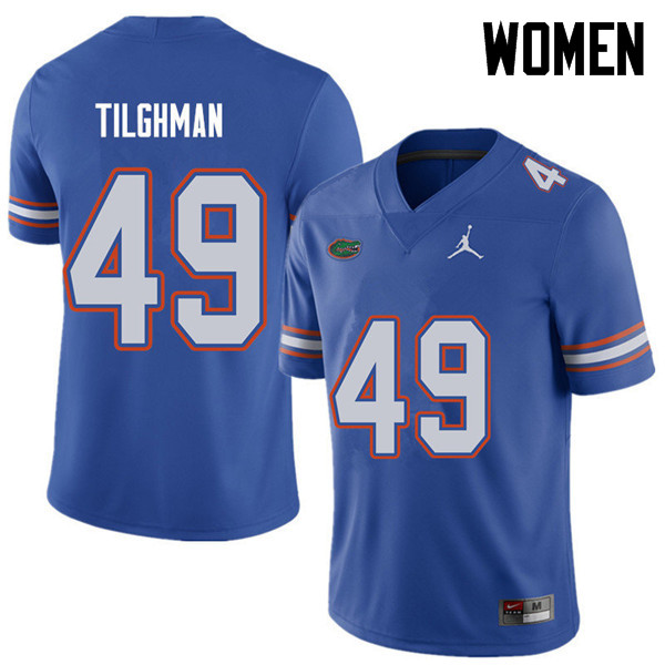 Jordan Brand Women #49 Jacob Tilghman Florida Gators College Football Jerseys Sale-Royal